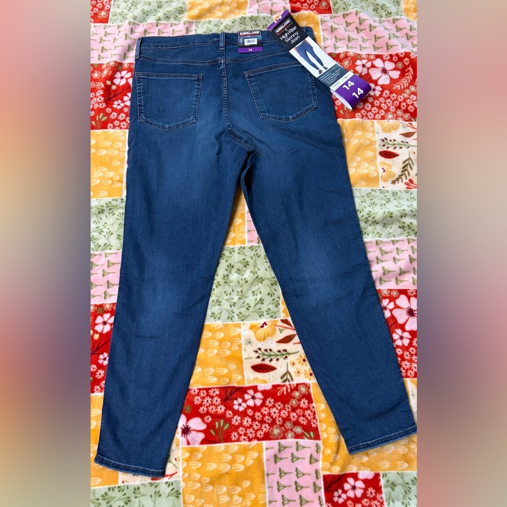 Kirkland Signature High-Rise Skinny Jeans - Blue New Size 14 - Picture 5 of 5